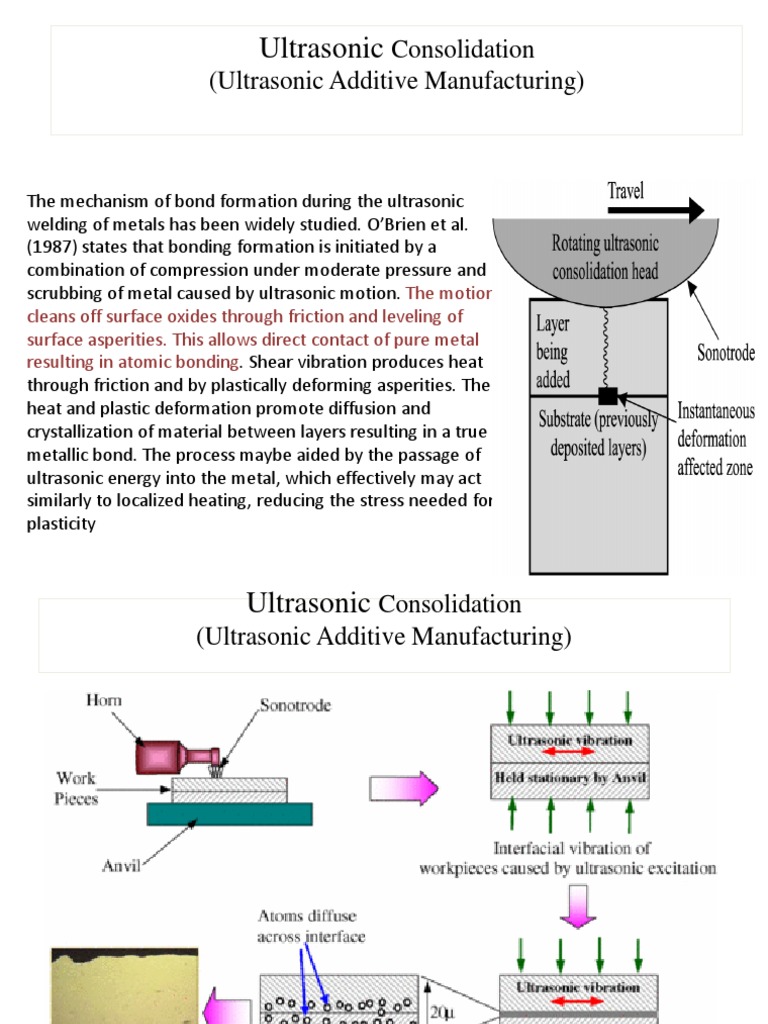 Ultrasonic Consolidation (Ultrasonic Additive Manufacturing) PDF