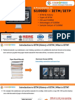 S1000D - IETM/IETP: - IETM & History - Types of IETM - JSG and S1000d - Advantages of S1000d - Sample Output of S1000d