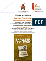 Exposer l’Esclavage - Musée du Quai Branly 11-13 mai 2011