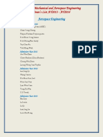 Top Students in Aerospace and Mechanical Engineering