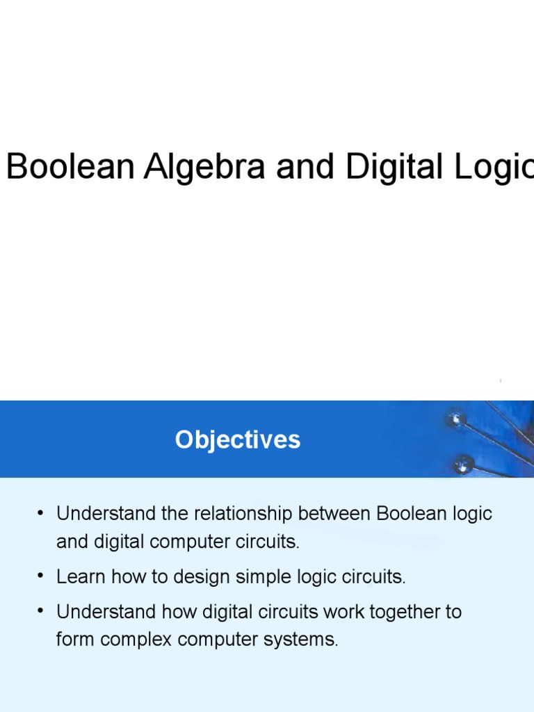 Boolean Algebra in Digital Logic Design | PDF | Logic Gate | Teaching ...