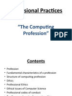 Professional Practices: "The Computing Profession"
