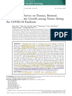 A Large-Scale Survey On Trauma, Burnout, and Posttraumatic Growth Among Nurses During The COVID-19 Pandemic