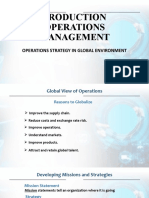 Production Operations Management: Operations Strategy in Global Environment