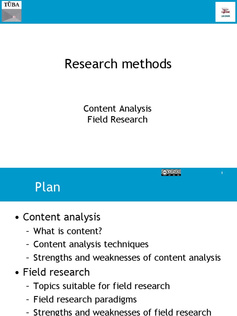 Research Methods: Content Analysis Field Research | PDF | Field ...