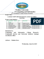 Academic Staff Profile Managements Systems For Wolkite University