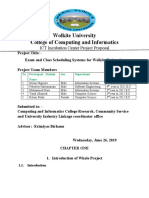 Exam and Class Scheduling Systems For Wolkite University