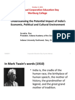 Understanding The Potential Impact of India's Economic, Political and Cultural Environment