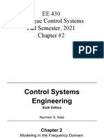 EE 430 Analogue Control Systems Fall Semester, 2021 Chapter #2