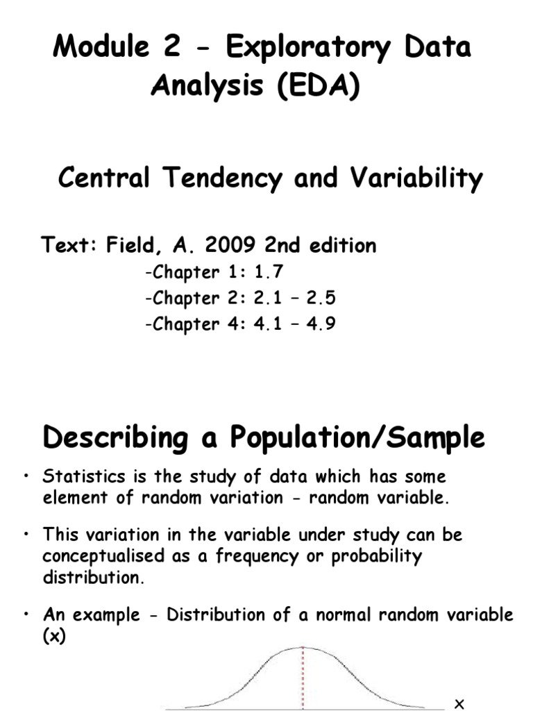 EDA: Central Tendency & Variability | PDF | Standard Error ...