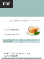 Lecture Week 4: Algorithm Complexity