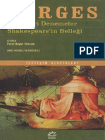 Dantevari Denemeler - Shakespeare'in Belleği Jorge Luis Borges