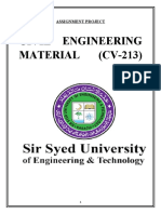 Civil Engineering Material (Cv-213) : Assignment Project