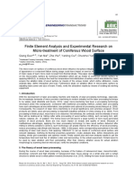 Finite Element Analysis and Experimental Research On Micro-Treatment of Coniferous Wood Surface