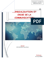 Mondialisation Et Crise de La Communication