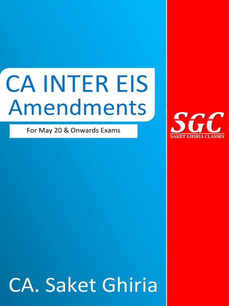 Eis Amendmentscomplete Pdf Internal Control Enterprise Resource