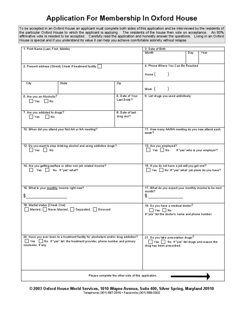 Application For Membership | PDF | Alcoholics Anonymous | Substance Abuse