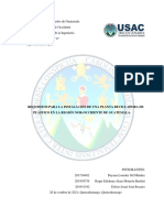 Requisitos para La Instalación de Una Planta Recicladora de Plástico en La Región Nor-Occidente de Guatemala.