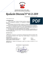 R.D #02 Recursos Propios 2021