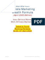 Affiliate Marketing Wealth Formula: (April 2020 Edition)