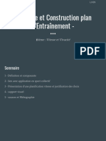 Analyse Et Construction Plan D'entraînement Exposé