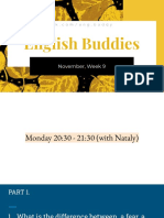 English Buddies: November, Week 9