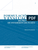 Formulación y Evaluación de Proyectos Pymes Villanueva