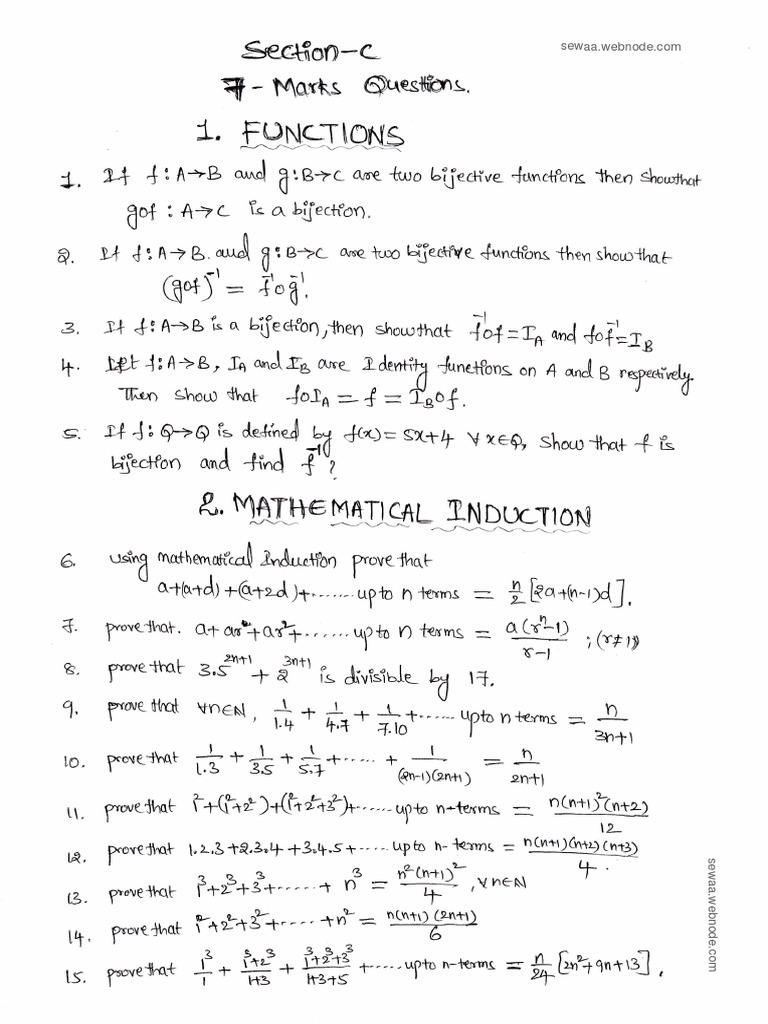 Maths IA (EM) Section C | PDF