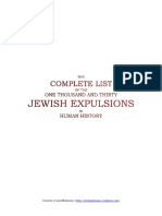 1030 Jewish Expulsions From 1200BCE to 2014CE 2