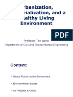 Urbanization, Industrialization, and a Healthy Living Environment