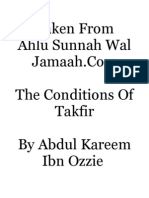 The Conditions of Takfir
