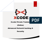 Xcode Private Training (Online) Advanced Network Hacking & Security