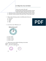 Contoh Soal Expressions Telling Time, Days and Month