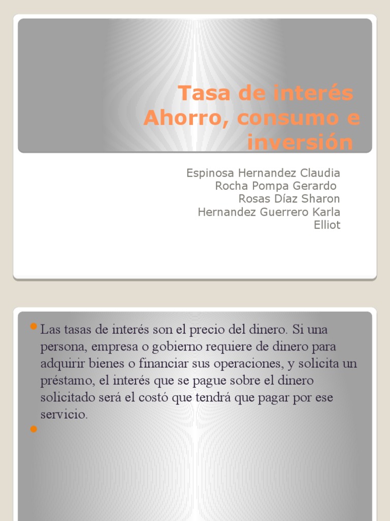 Impacto de la Tasa de Interés en Economía | PDF | Ahorro | Inversiones