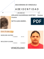 Republica Bolivariana de Venezuela: Eduladeidentidad