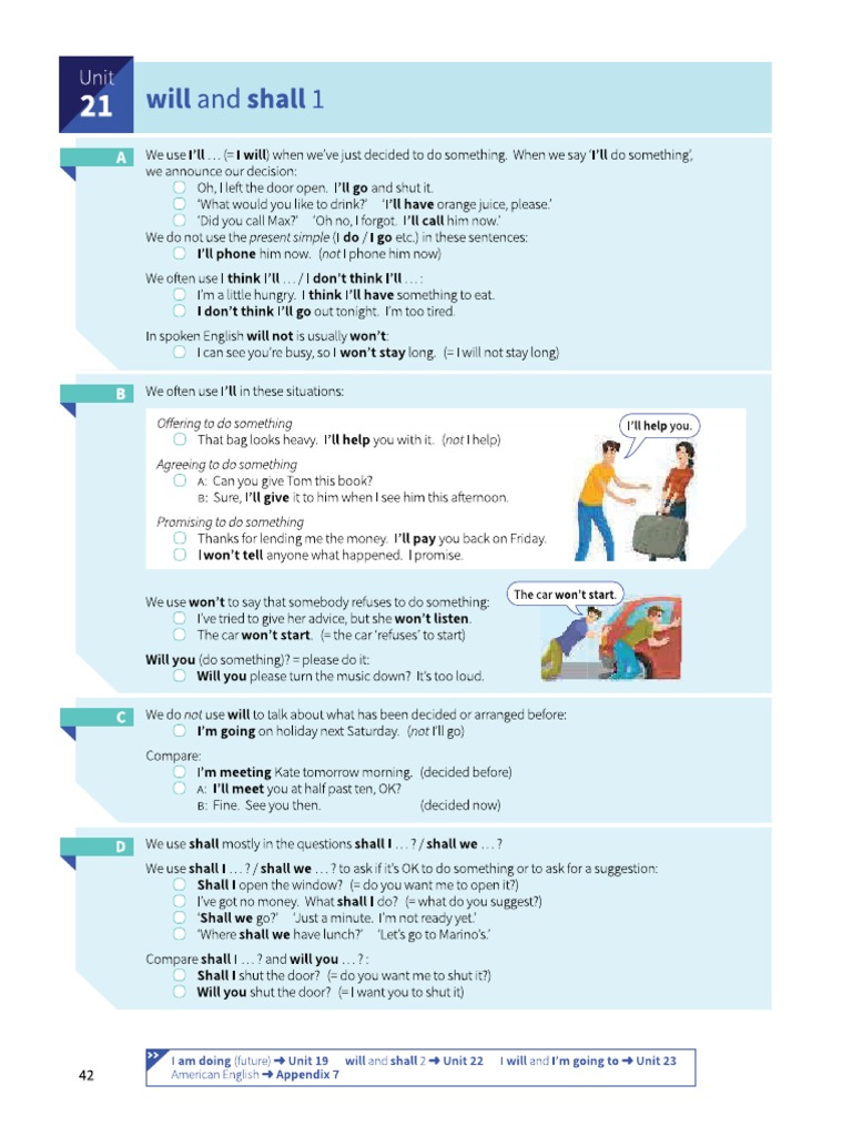 Unit 21 Will and Shall 1 | PDF