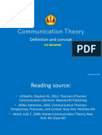 Communication Theory - Concept and Definition