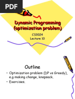 Dynamic Programming (Optimization Problem)