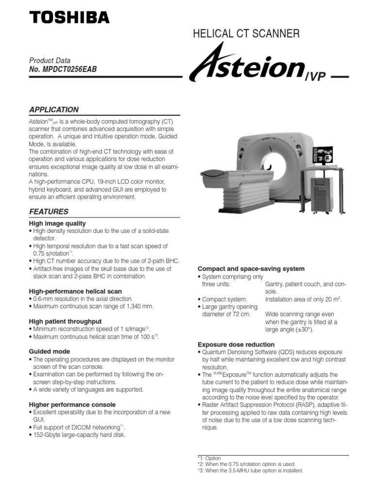 Helical CT Scanner No. MPDCT0256EAB PDF Ct Scan Computer Monitor