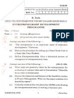 Entrepreneurship Dev - Programme TOE-05