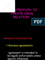 Intention To Create Legal Relation