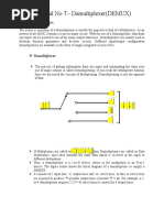 Practical No 7:-Demultiplexer (DEMUX)