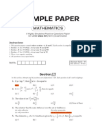 Sample Paper: Mathematics