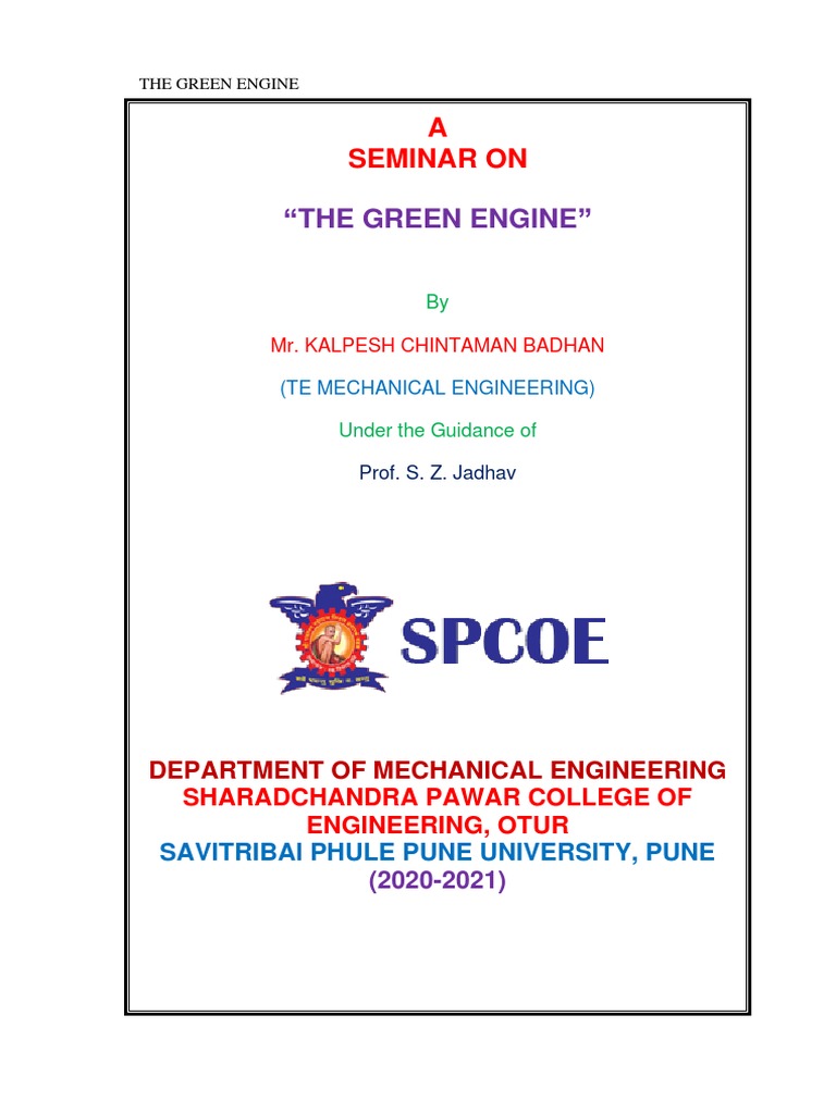 Green Engine | PDF | Engines | Combustion