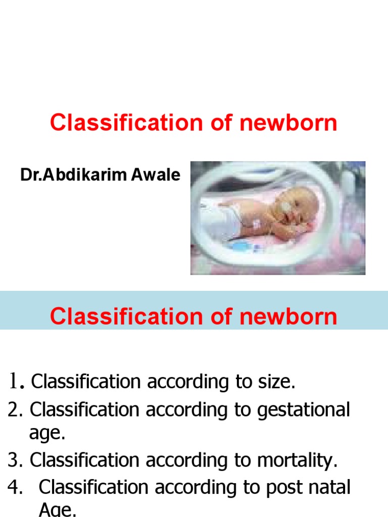 Newborn Classification by Weight and Age | PDF | Low Birth Weight ...