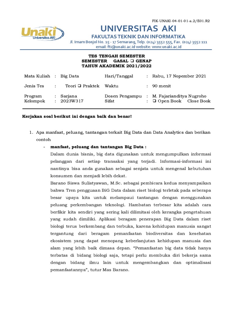 Manfaat dan Tantangan Big Data dalam Bisnis | PDF | Teknologi & Rekayasa