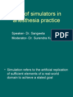 Role of Simulation in Anesthesia Practice