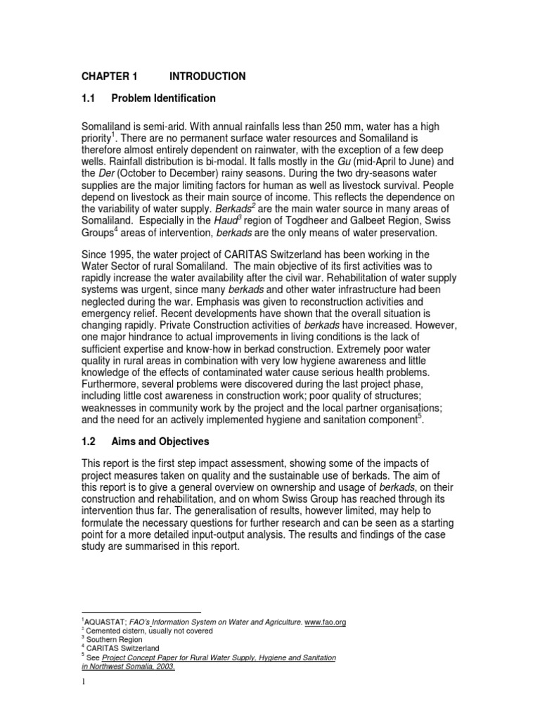 Impact of Berkads on Water Access in Somaliland | PDF | Water | Somalia
