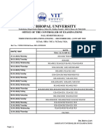 Schedule - Term End Examinations - Fall Semester 2021-22 - Online