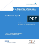 8th Nordic Jazz Conference Report